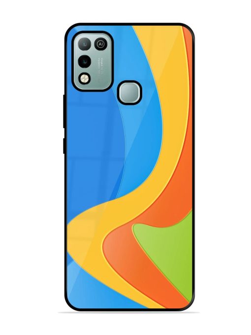 Curvy Color Cascade Glossy Soft Edge Case for Infinix Hot 10 Play Chachhi