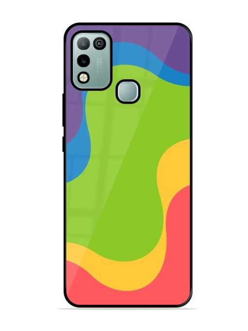 Wavy Rainbow Wonderland Glossy Soft Edge Case for Infinix Hot 10 Play Chachhi