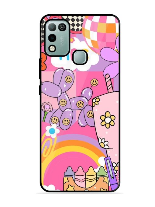 Whimsical Y2K Chaos Glossy Soft Edge Case for Infinix Hot 10 Play Chachhi