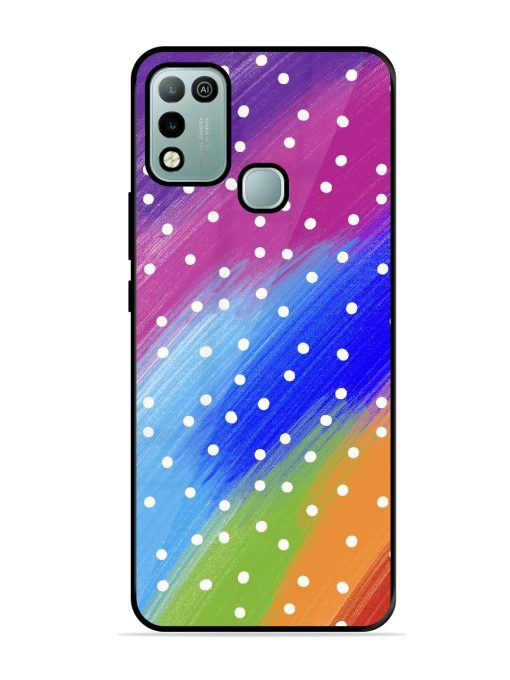 Rainbow Polka Dot Dream Glossy Soft Edge Case for Infinix Hot 10 Play Chachhi