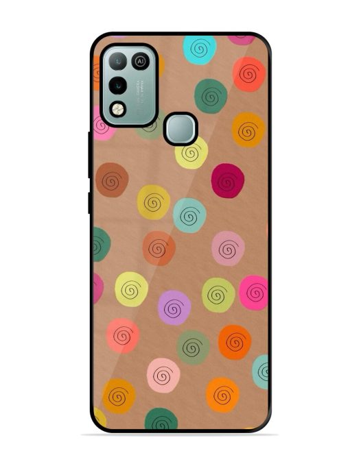 Swirly Dots On Kraft Glossy Soft Edge Case for Infinix Hot 10 Play Chachhi