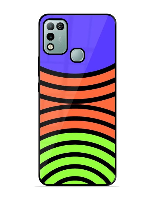 Psychedelic Stripe Symphony Glossy Soft Edge Case for Infinix Hot 10 Play Chachhi