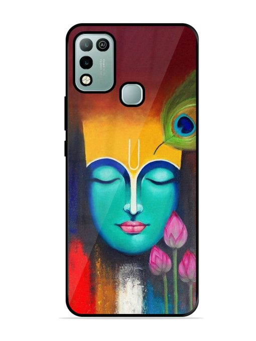 Divine Tranquility: The Face Of Krishna Glossy Soft Edge Case for Infinix Hot 10 Play Chachhi