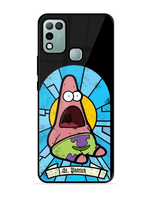 St. Patrick'S Day Stained Glass Patrick Star Glossy Soft Edge Case for Infinix Hot 10 Play Chachhi