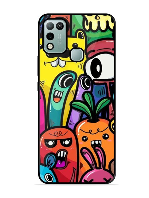 Whimsical Doodle Chaos Glossy Soft Edge Case for Infinix Hot 10 Play Chachhi