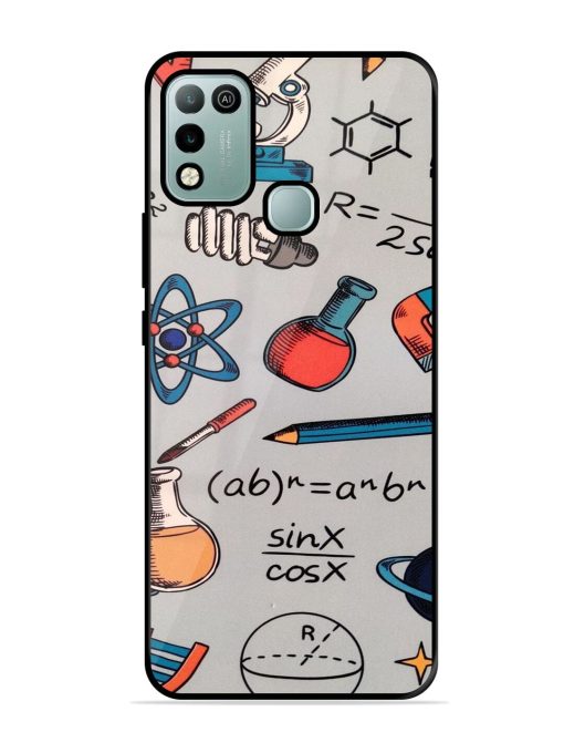 Science Doodle Delight Glossy Soft Edge Case for Infinix Hot 10 Play Chachhi