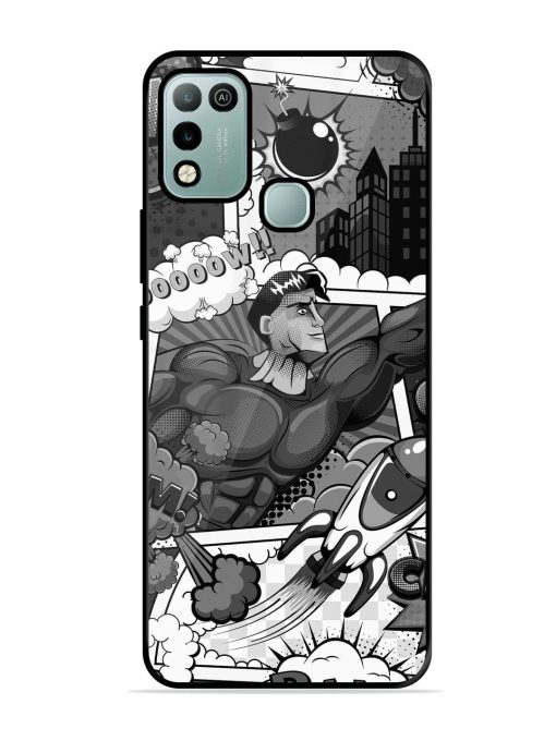 Comic Book Chaos Glossy Soft Edge Case for Infinix Hot 10 Play