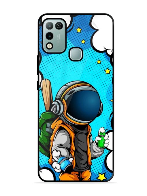 Space Graffiti Artist Glossy Soft Edge Case for Infinix Hot 10 Play Chachhi