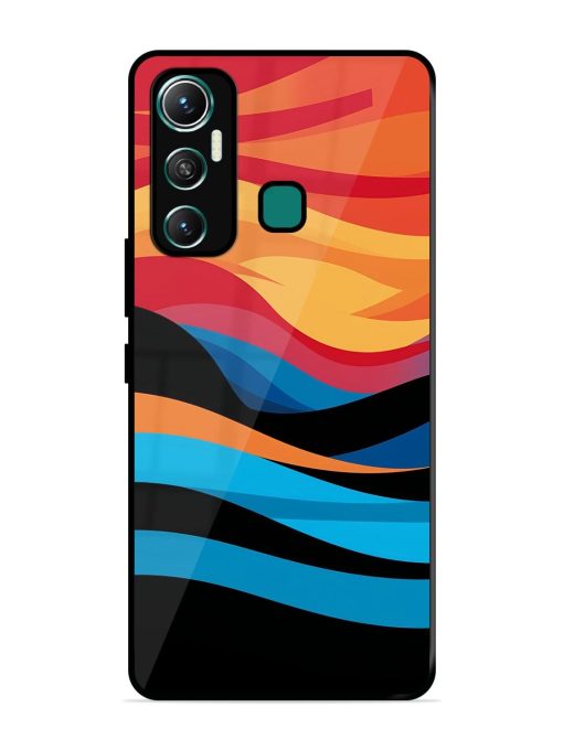 Blazing Currents Glossy Soft Edge Case for Infinix Hot 11 (2021)