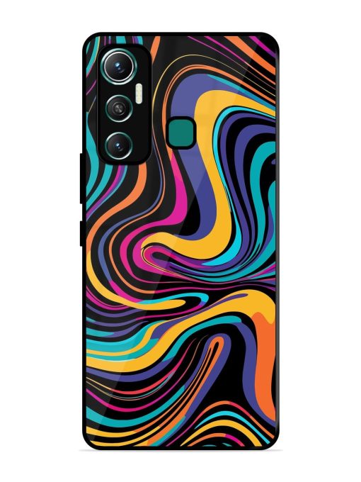 Psychedelic Swirl Glossy Soft Edge Case for Infinix Hot 11 (2021)