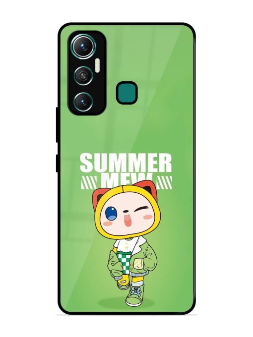 Purrfect Summer Glossy Soft Edge Case for Infinix Hot 11 (2021)