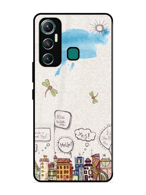 Doodle City Glossy Soft Edge Case for Infinix Hot 11 (2021)