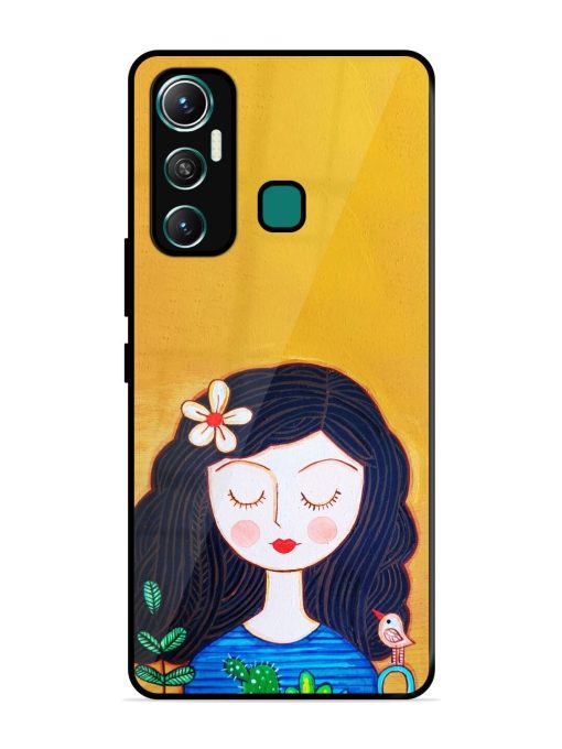 Girl Illustration Glossy Soft Edge Case for Infinix Hot 11 (2021)