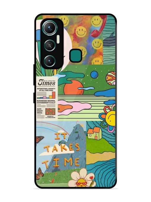 Groovy Vibes Glossy Soft Edge Case for Infinix Hot 11 (2021)