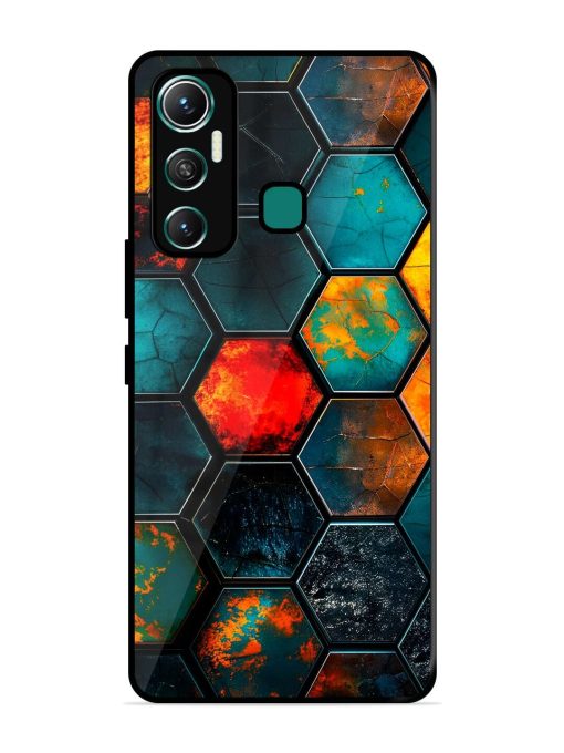 Hexagon Hive Glossy Soft Edge Case for Infinix Hot 11 (2021)