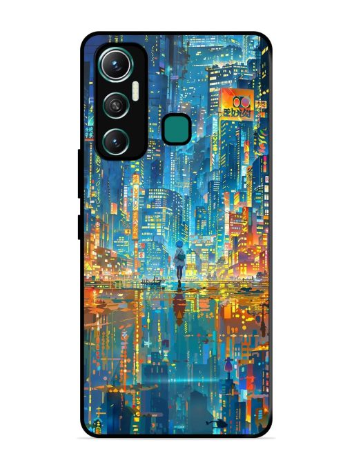 Neon Metropolis Glossy Soft Edge Case for Infinix Hot 11 (2021)