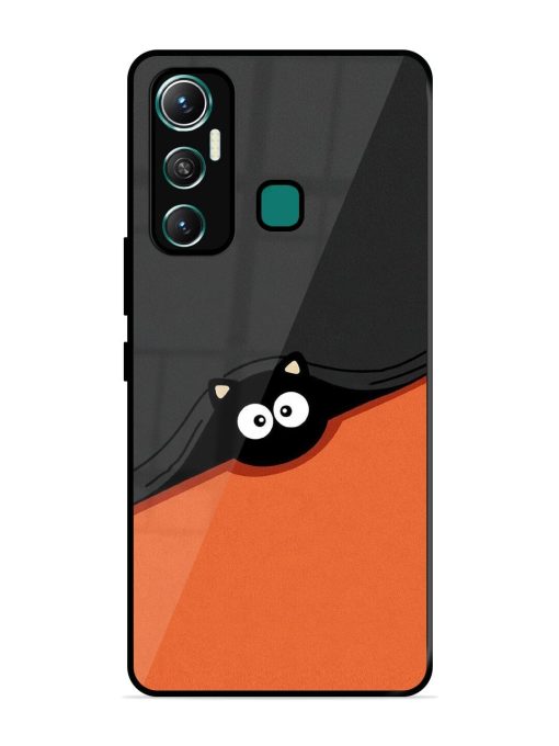 Peek-A-Boo Kitty Glossy Soft Edge Case for Infinix Hot 11 (2021)