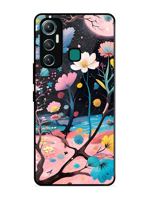 Cosmic Bloom Glossy Soft Edge Case for Infinix Hot 11 (2021)