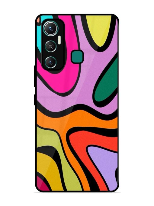 Groovy Swirls Glossy Soft Edge Case for Infinix Hot 11 (2021)