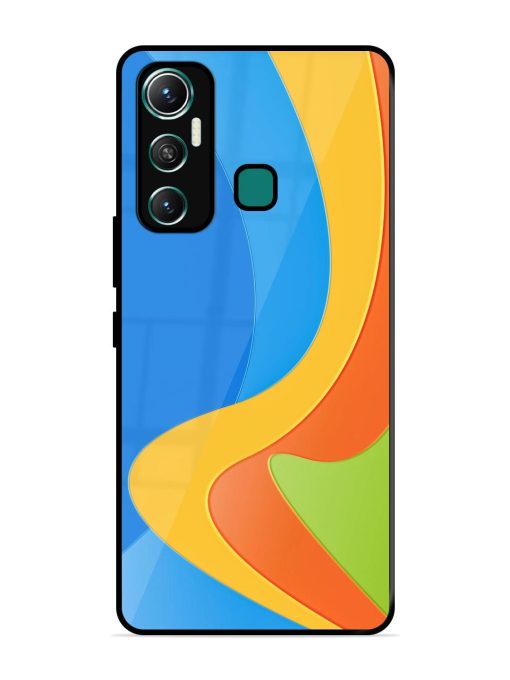 Curvy Color Cascade Glossy Soft Edge Case for Infinix Hot 11 (2021)