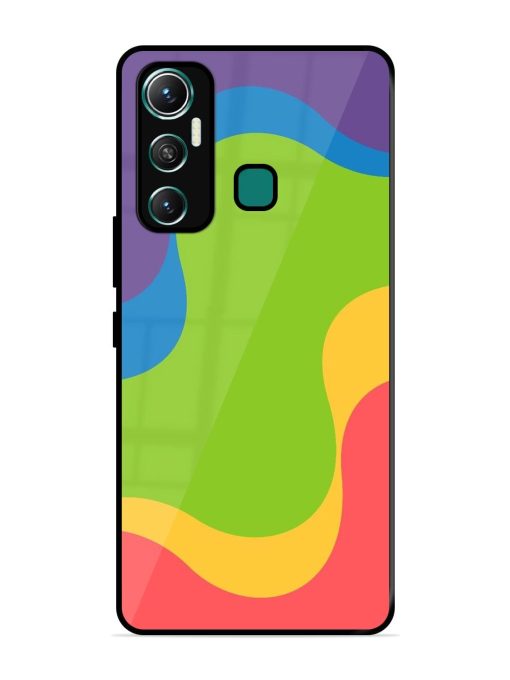 Wavy Rainbow Wonderland Glossy Soft Edge Case for Infinix Hot 11 (2021)