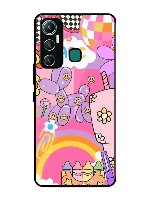 Whimsical Y2K Chaos Glossy Soft Edge Case for Infinix Hot 11 (2021)