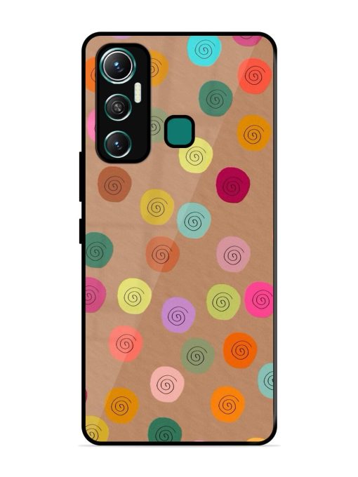 Swirly Dots On Kraft Glossy Soft Edge Case for Infinix Hot 11 (2021)