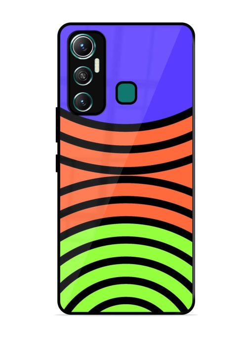 Psychedelic Stripe Symphony Glossy Soft Edge Case for Infinix Hot 11 (2021)