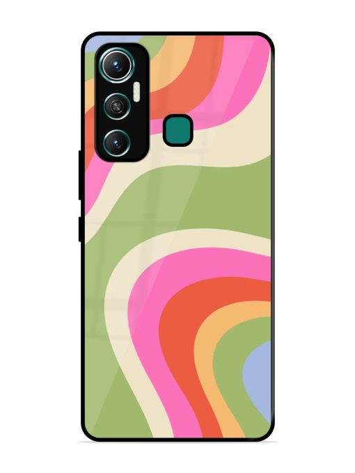 Wavy Rainbow Wonderland Glossy Soft Edge Case for Infinix Hot 11 (2021)