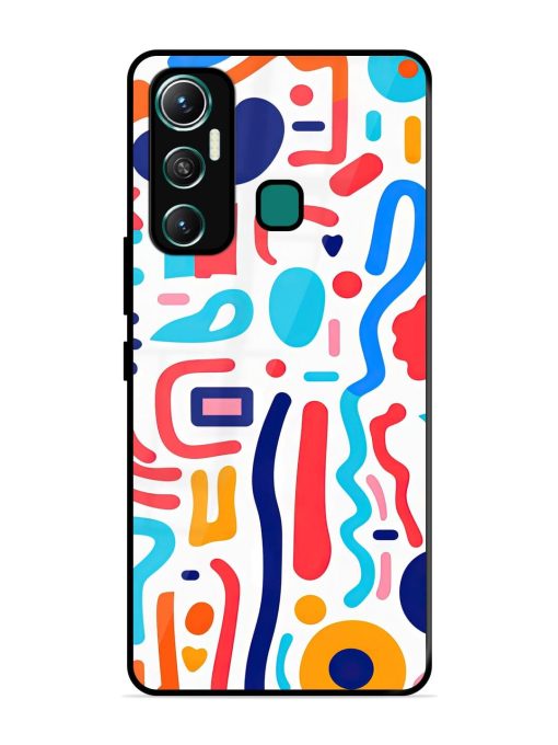 Whimsical Doodle Chaos Glossy Soft Edge Case for Infinix Hot 11 (2021)