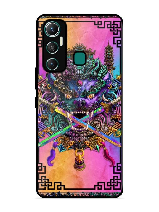 Psychedelic Fu Dog Tapestry Glossy Soft Edge Case for Infinix Hot 11 (2021)