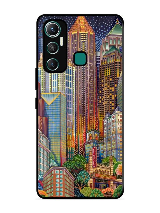 Neon Nightscape Glossy Soft Edge Case for Infinix Hot 11 (2021)