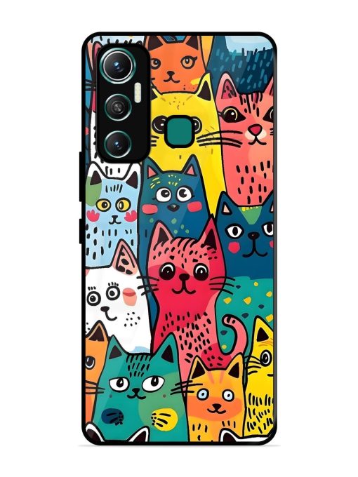 Feline Frenzy Glossy Soft Edge Case for Infinix Hot 11 (2021)