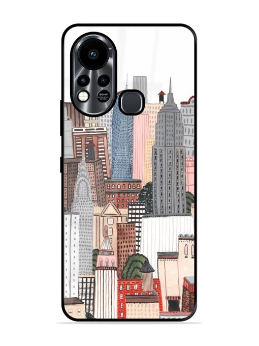 Cityscape Dreams Glossy Soft Edge Case for Infinix Hot 11S Chachhi