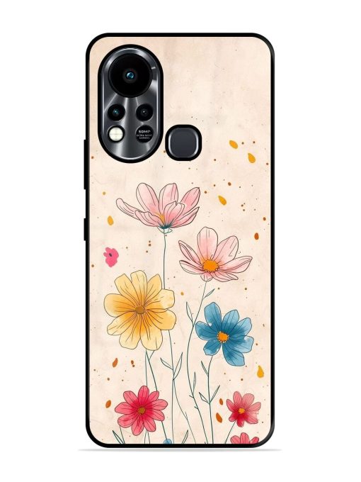 Delicate Bloom Glossy Soft Edge Case for Infinix Hot 11S Chachhi