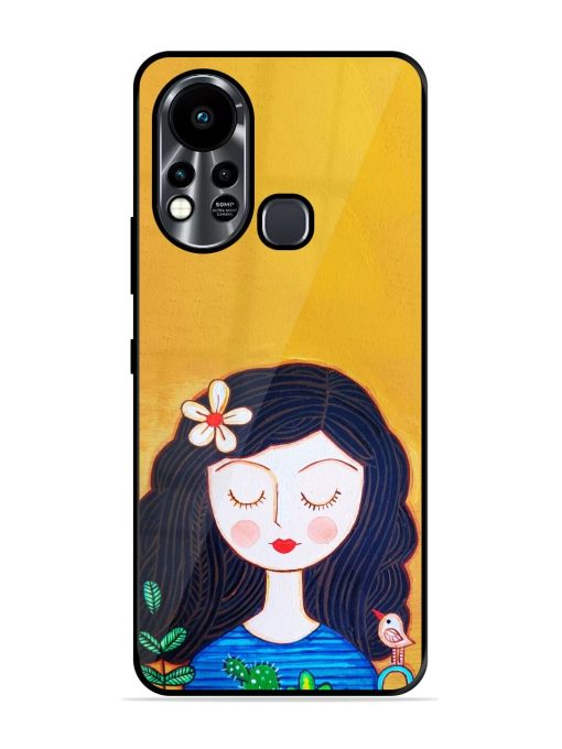 Girl Illustration Glossy Soft Edge Case for Infinix Hot 11S Chachhi