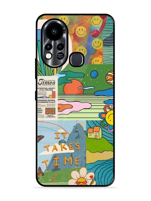 Groovy Vibes Glossy Soft Edge Case for Infinix Hot 11S Chachhi