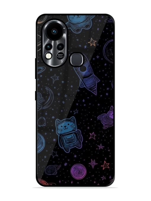 Cosmic Cat Chaos Glossy Soft Edge Case for Infinix Hot 11S Chachhi