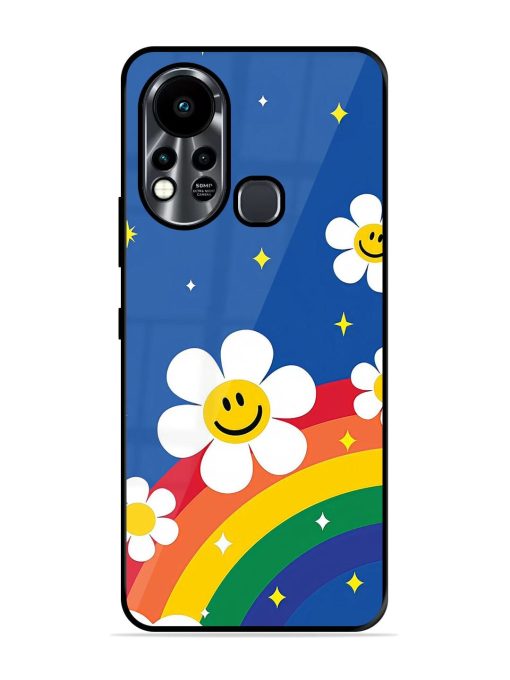 Happy Daisies And Rainbow Sky Glossy Soft Edge Case for Infinix Hot 11S Chachhi