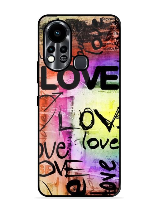 Love Graffiti Glossy Soft Edge Case for Infinix Hot 11S Chachhi