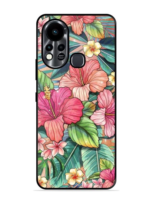 Tropical Tapestry Glossy Soft Edge Case for Infinix Hot 11S Chachhi