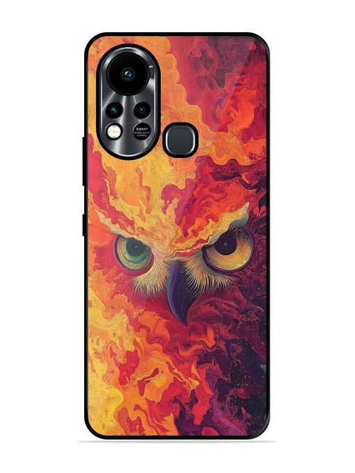 Fiery Owl Glossy Soft Edge Case for Infinix Hot 11S Chachhi