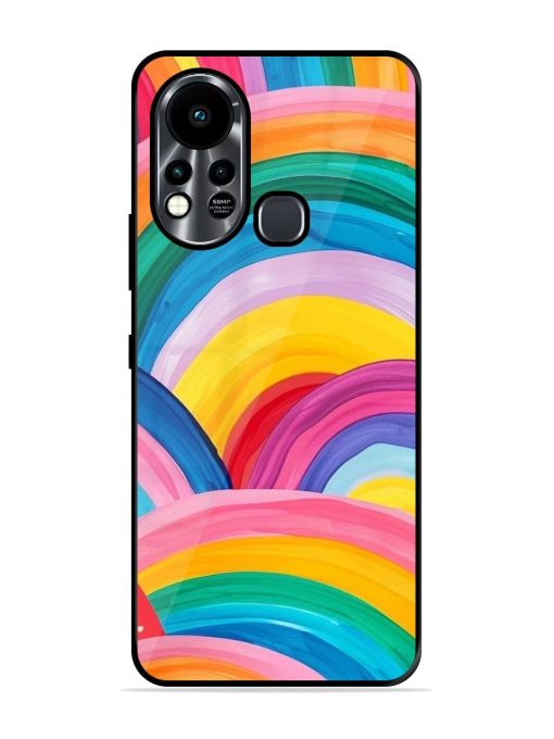 Rainbow Cascade Glossy Soft Edge Case for Infinix Hot 11S Chachhi