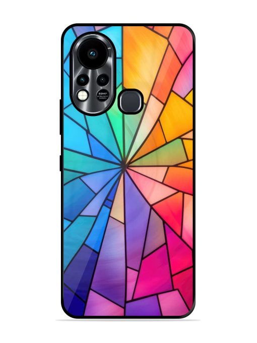 Stained Glass Kaleidoscope Of Colors Glossy Soft Edge Case for Infinix Hot 11S Chachhi