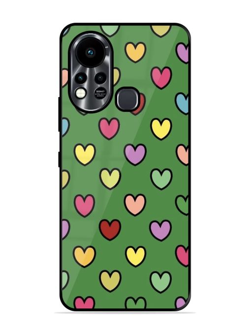 Rainbow Heart Parade Glossy Soft Edge Case for Infinix Hot 11S Chachhi