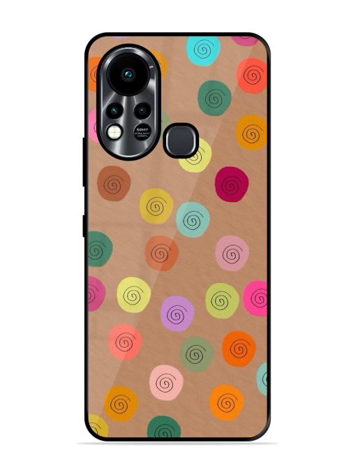 Swirly Dots On Kraft Glossy Soft Edge Case for Infinix Hot 11S Chachhi