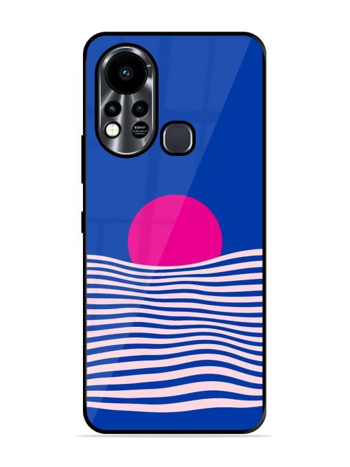 Pink Sunset Over Blue Waves Glossy Soft Edge Case for Infinix Hot 11S Chachhi