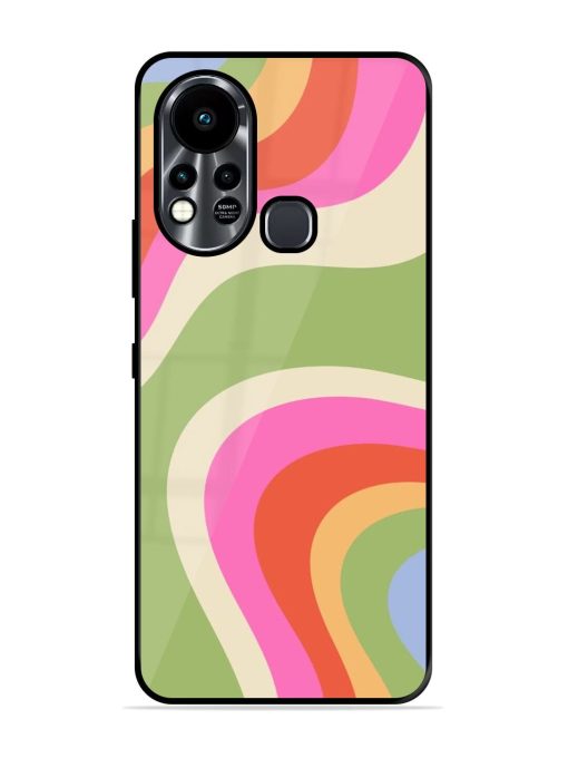 Wavy Rainbow Wonderland Glossy Soft Edge Case for Infinix Hot 11S Chachhi