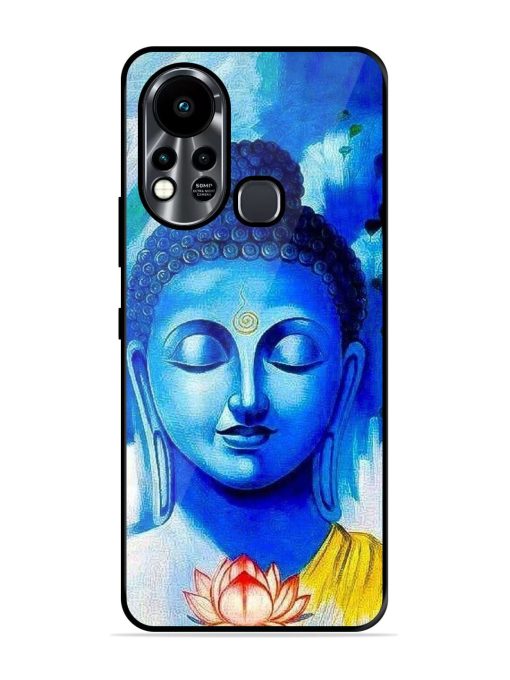 Serene Buddha With Lotus Glossy Soft Edge Case for Infinix Hot 11S Chachhi