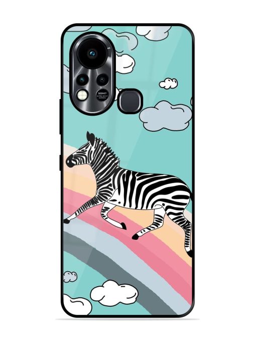 Zebra On A Rainbow Glossy Soft Edge Case for Infinix Hot 11S Chachhi